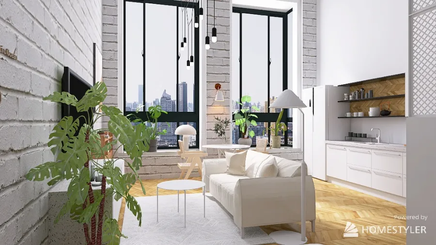 White loft 3d design renderings