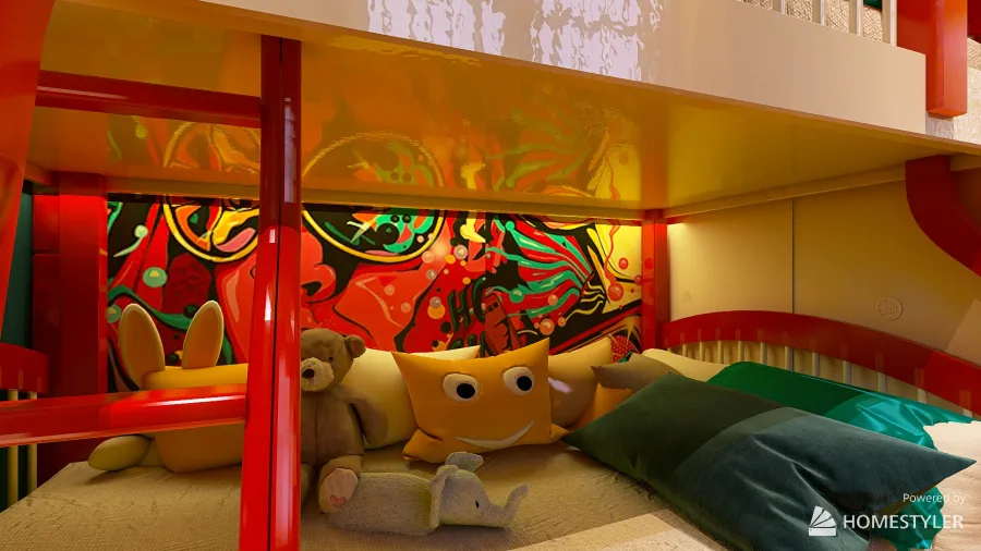 Kids Bedroom 3d design renderings