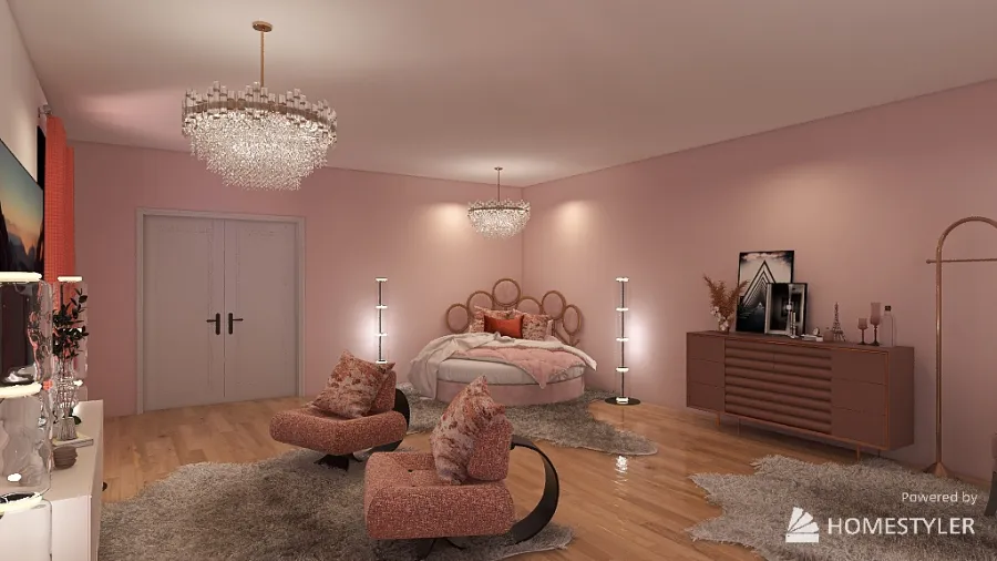 Luxury Getaway Resort - Pink 3d design renderings