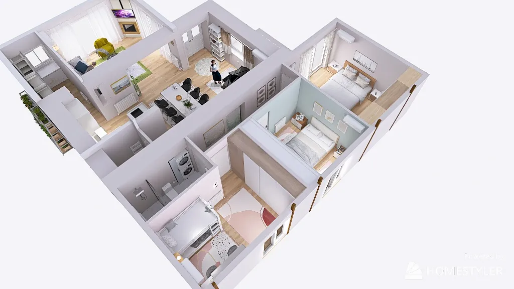 21.03.2024 DIMINIO 3 Bedrooms 3d design renderings