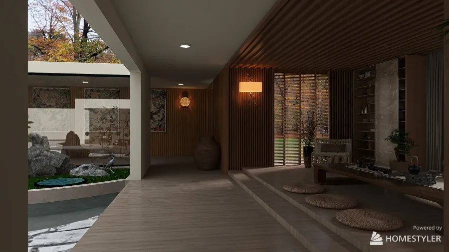 Modern Oriental 3d design renderings