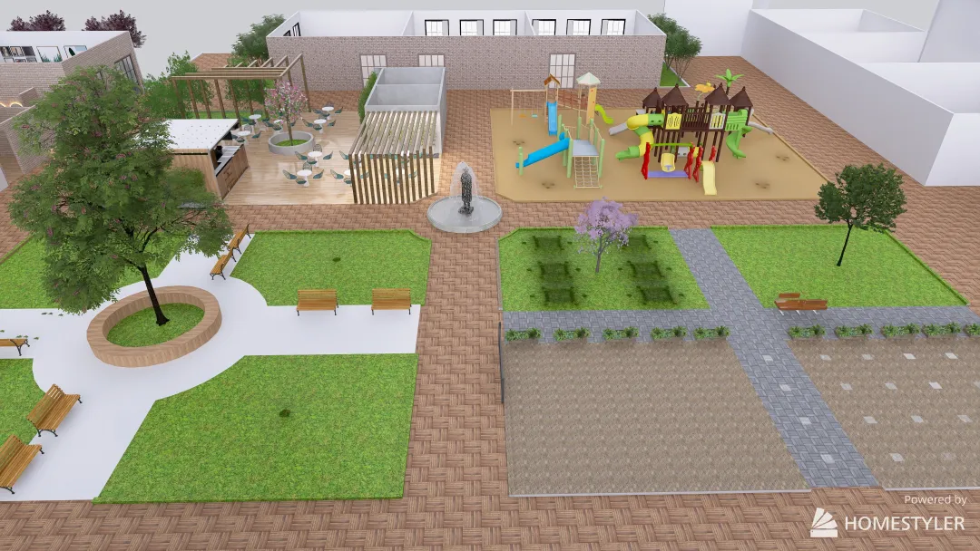 Jardín Central 3d design renderings