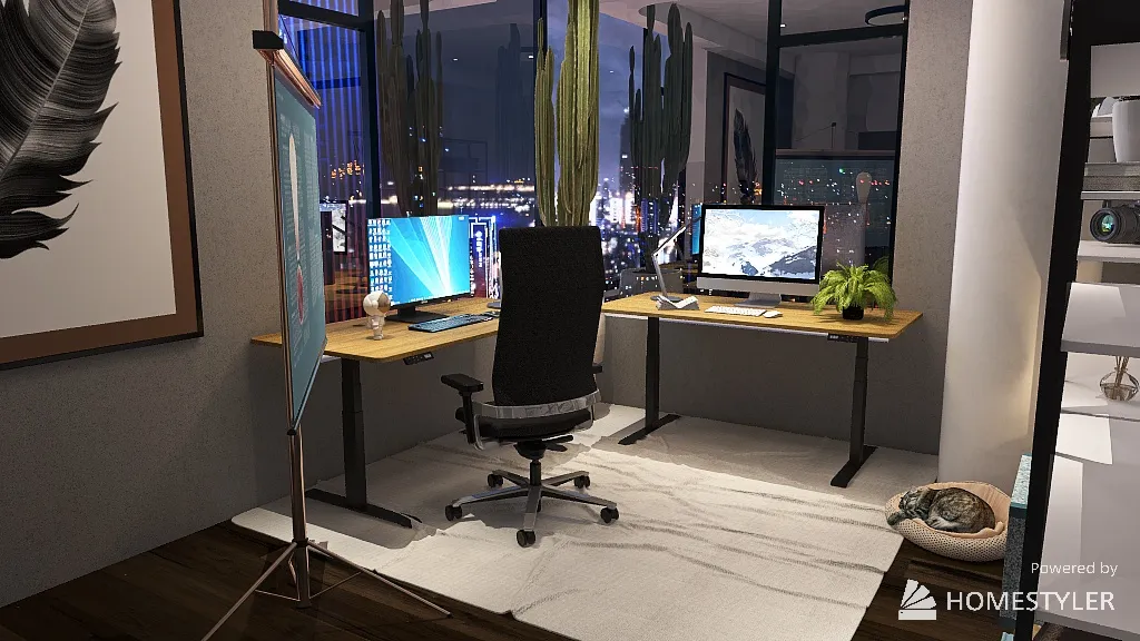 High Floor Production and Work Office 3d design renderings