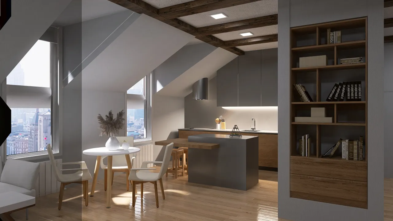 Attic 3d design renderings