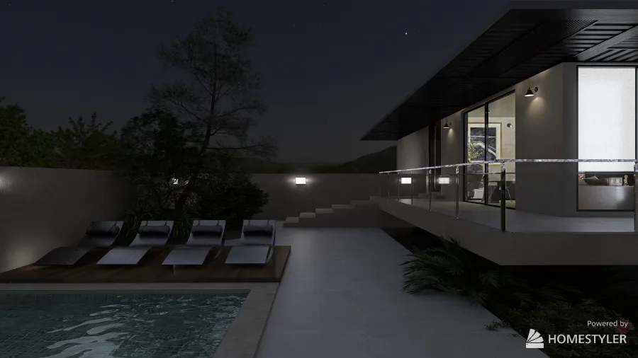 Casa en la colina 3d design renderings