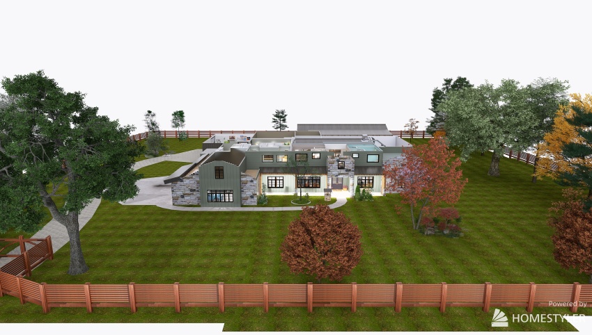 Farmhouse w/Shop and Outdoor Stage 3d design picture 2082.32