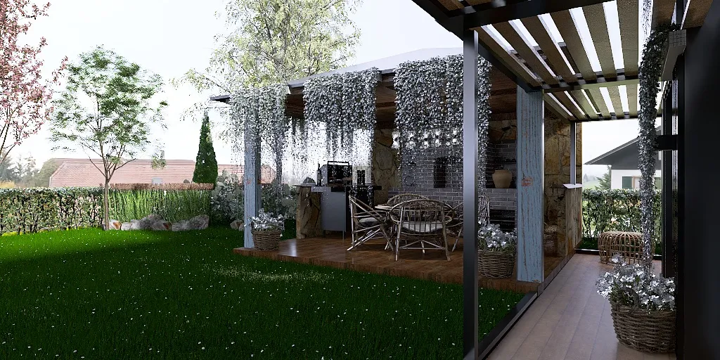 Courtyard 3d design renderings