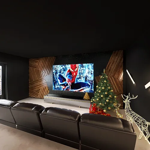 sala de cinema 3d design renderings