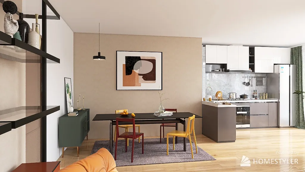 LivingDiningRoom 3d design renderings