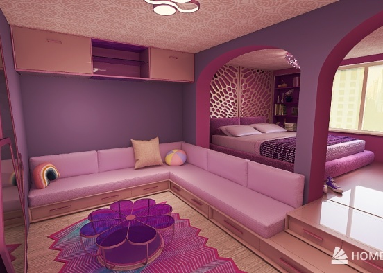 Purple and Violet MiniHouse Design Rendering