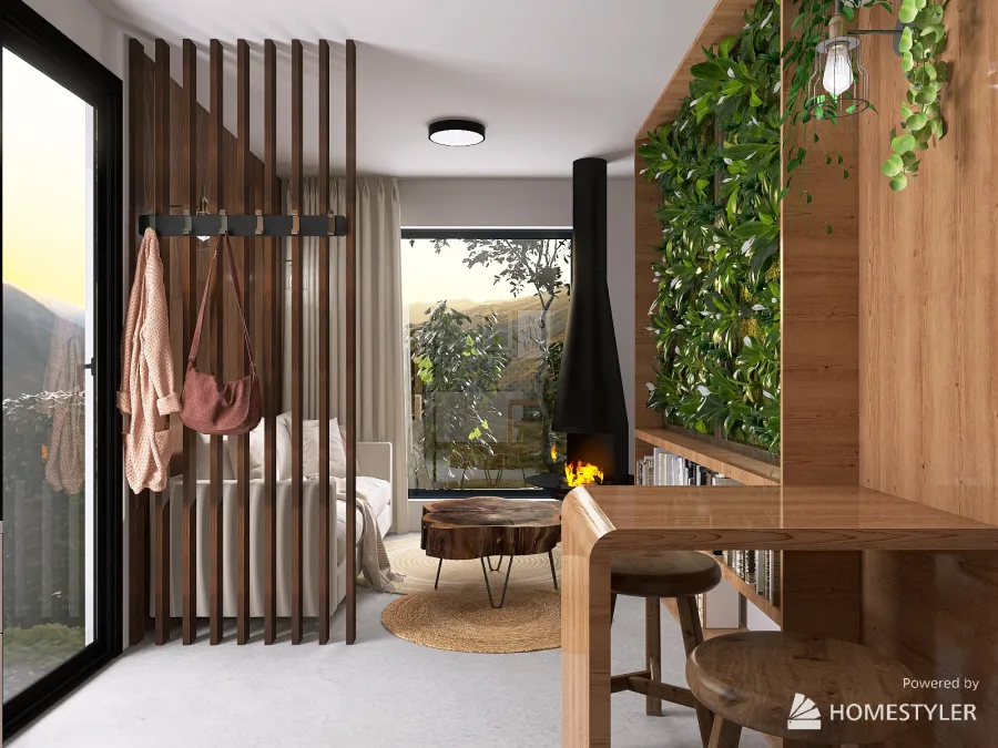 Living in a Shipping container 3d design renderings