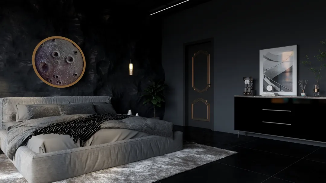 Dark Room 3d design renderings