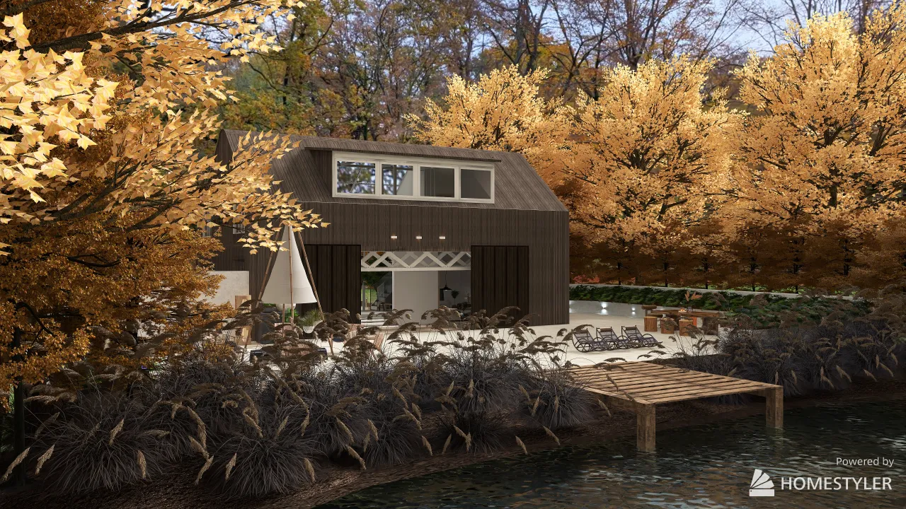 Home by the Lake 3d design renderings