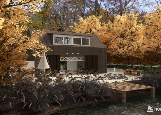Home by the Lake Renderização de Design