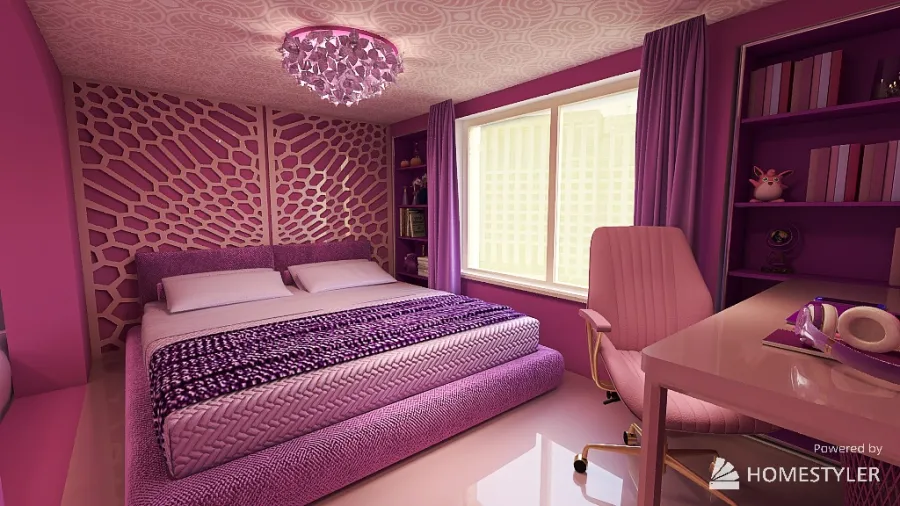 Purple and Violet MiniHouse 3d design renderings