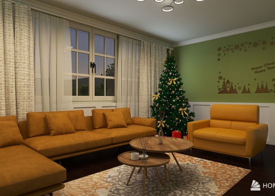Basic Christmas Living Design Rendering