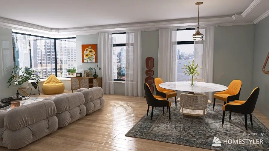 My urban apartment 3d design renderings