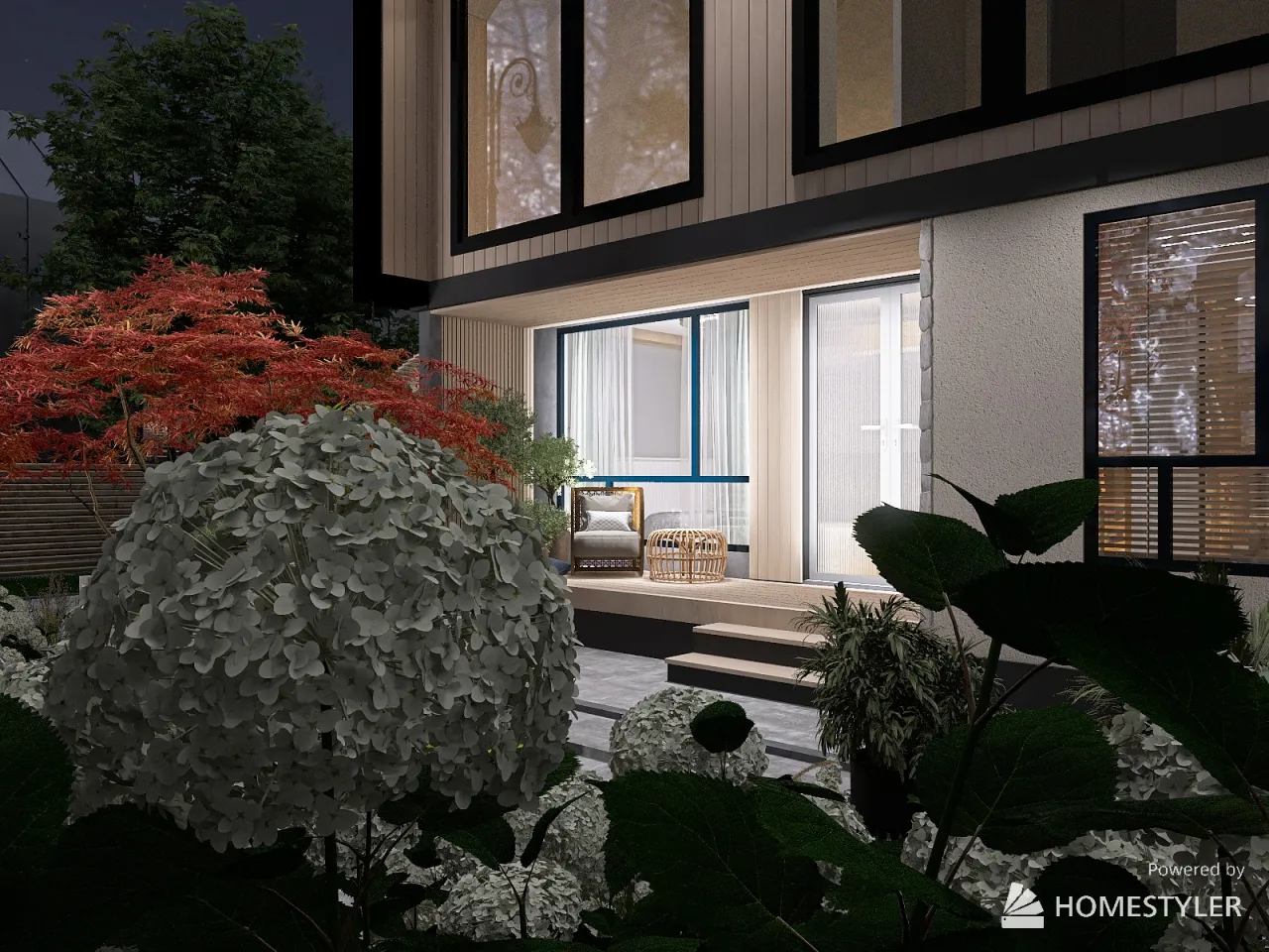 Courtyard 3d design renderings