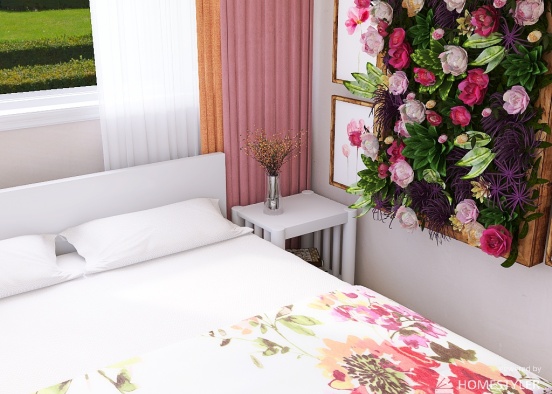 Generated Challenge: Floral Bedroom Design Rendering