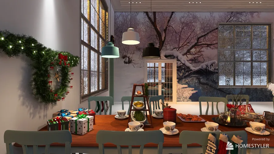 Christmas' wall 🎄🧸🎁☃️ 3d design renderings