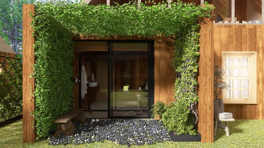 Eco Lodge Resort 3d design renderings