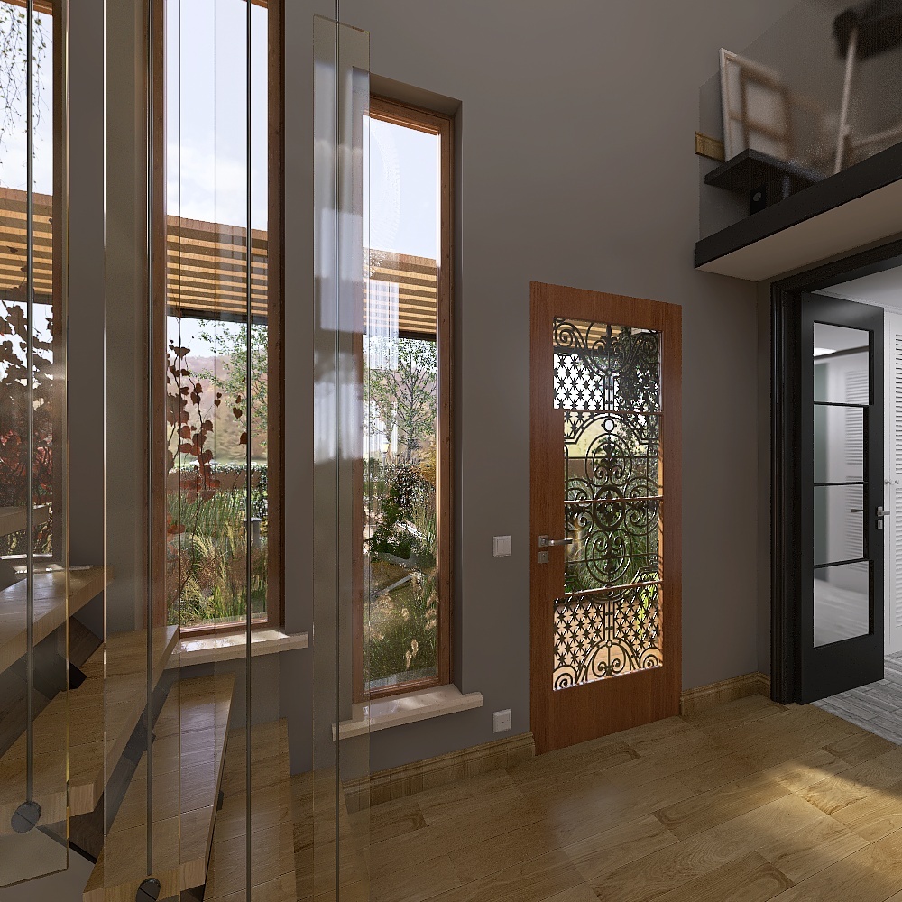 Вітальня-кухня 3d design renderings