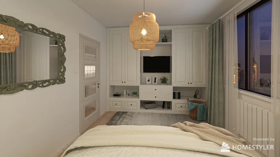 My first project of a small apartment. 3d design renderings