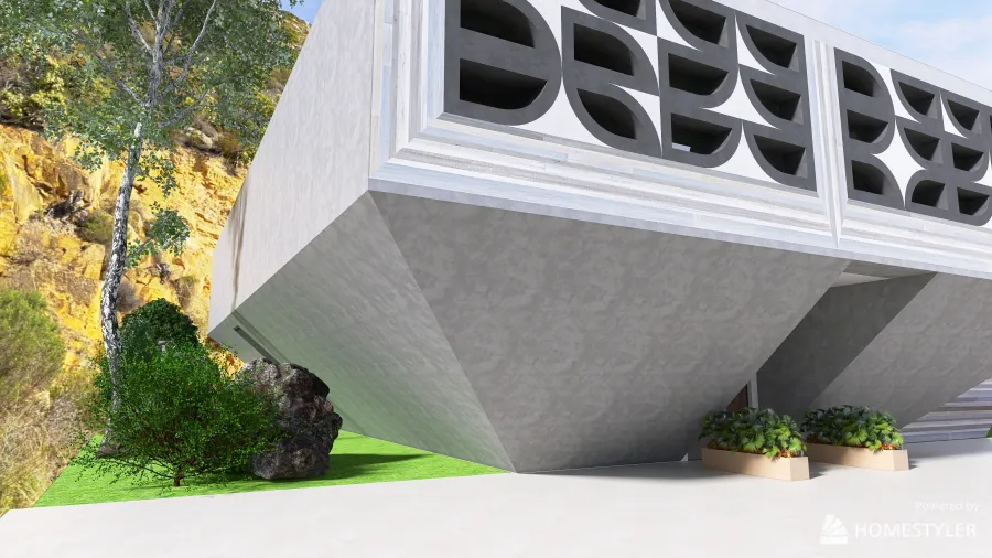 My angular futuristic house. 3d design renderings