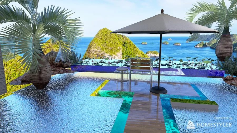 Tropical Luxury House 3d design renderings
