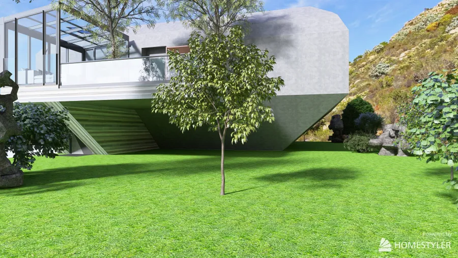 My angular futuristic house. 3d design renderings