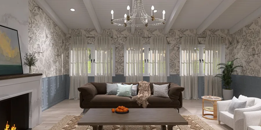 Nest Living Room 3d design renderings