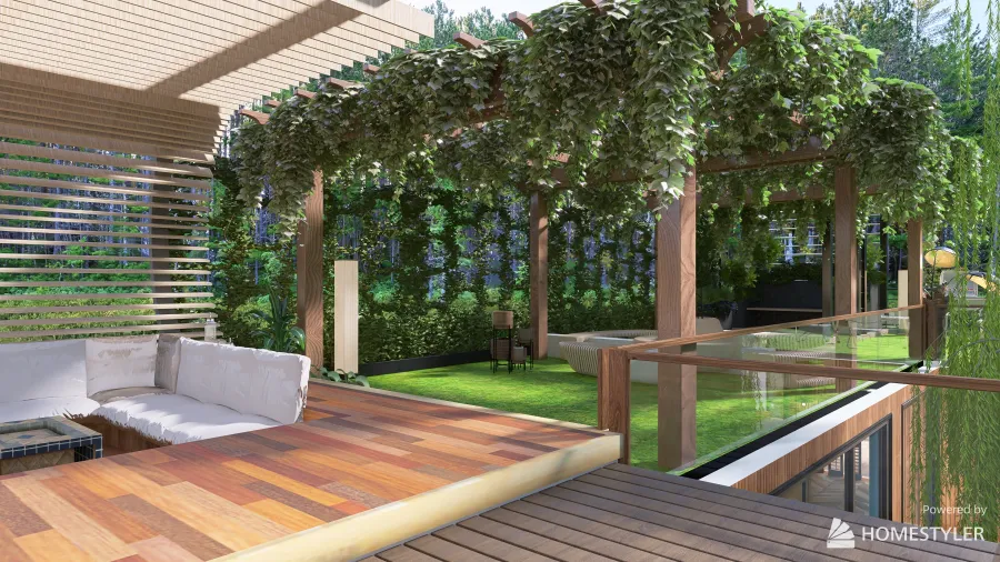Roof Top Garden 3d design renderings