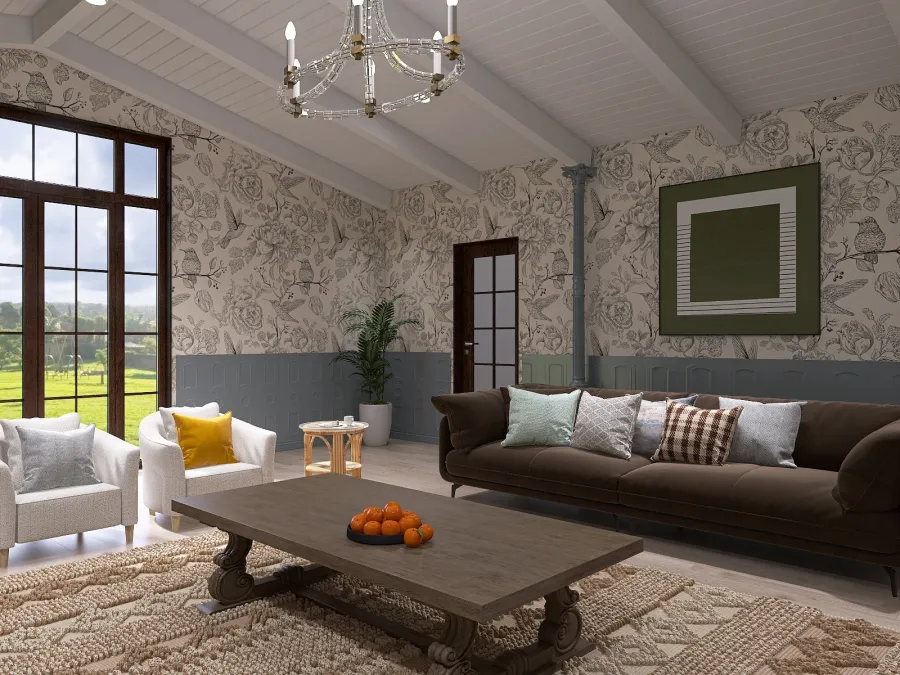 Nest Living Room 3d design renderings