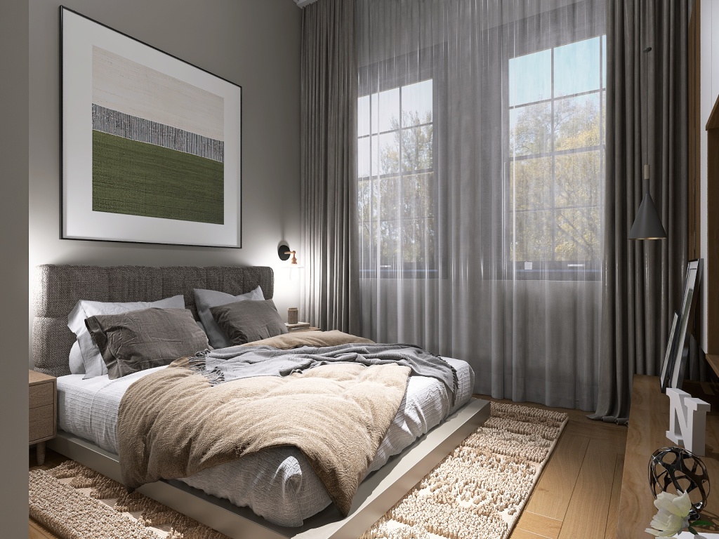 3 Bedroom luxe apartment 3d design renderings