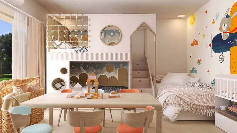 Kid's Bedroom 3d design renderings