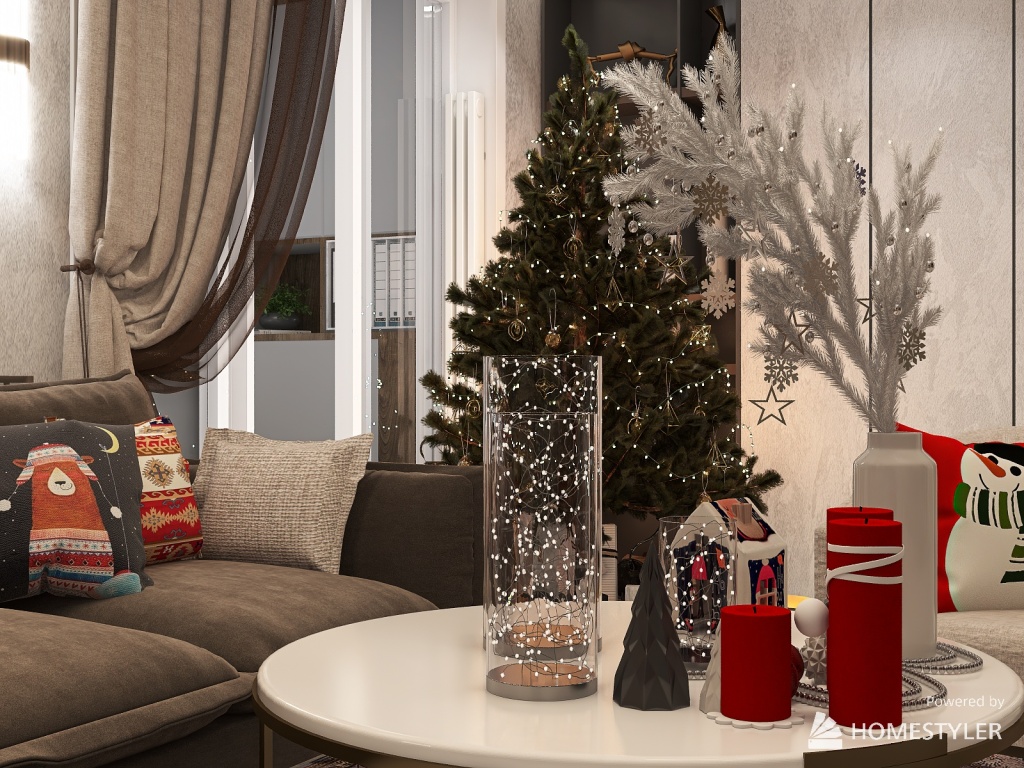 Christmas and New Year in Magas 3d design renderings