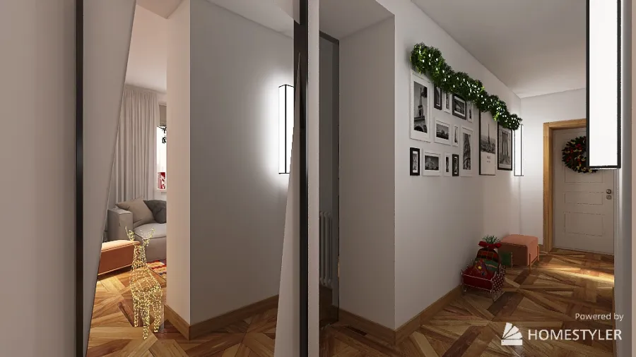Christmas at P.le Lodi Apartment 3d design renderings