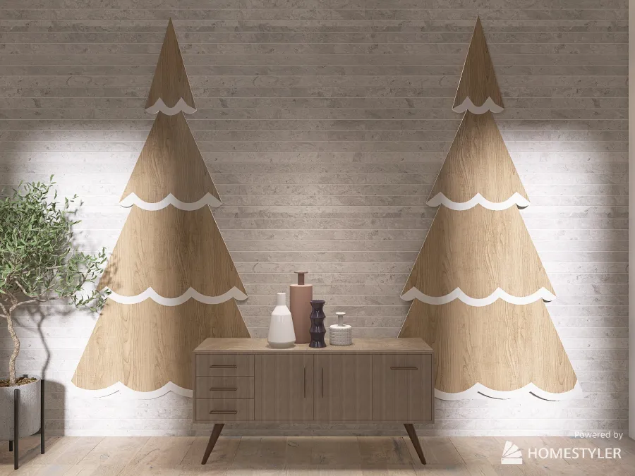Project: Custom Christmas Wall 3d design renderings
