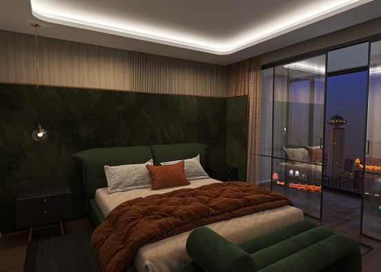 GREEN ROOM WITH VIEW Design Rendering