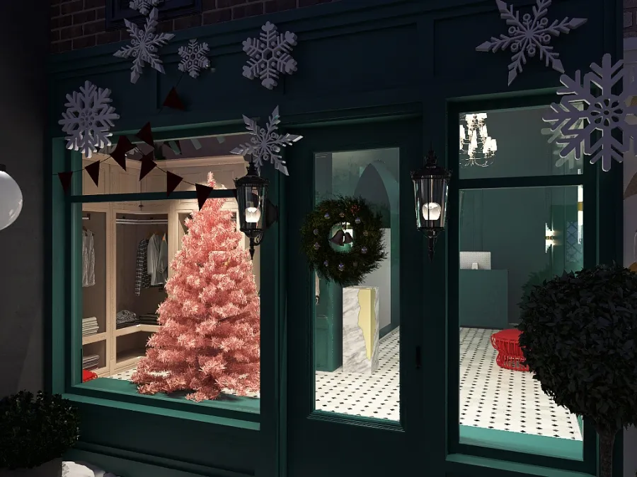 Winter Shopping 3d design renderings