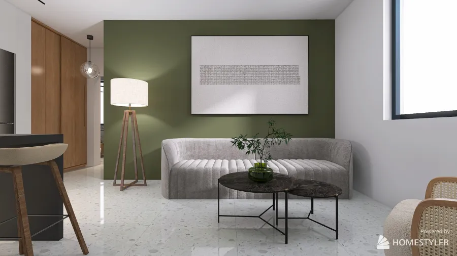 1 Bedroom AirBnb Apartment 3d design renderings