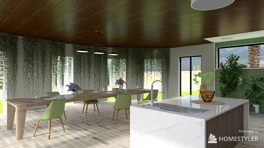 Dining Kitchen 3d design renderings