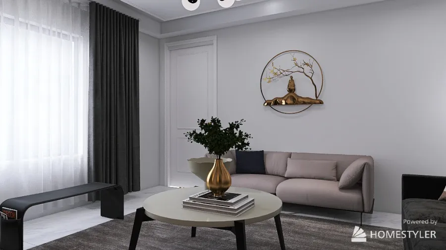 contemporary living room 3d design renderings