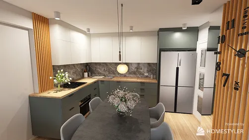 Appartament 72 m2 cuisine bois