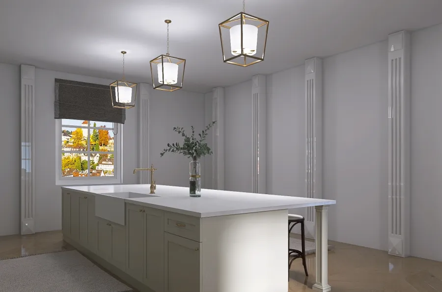 Elegant Kitchen 3d design renderings