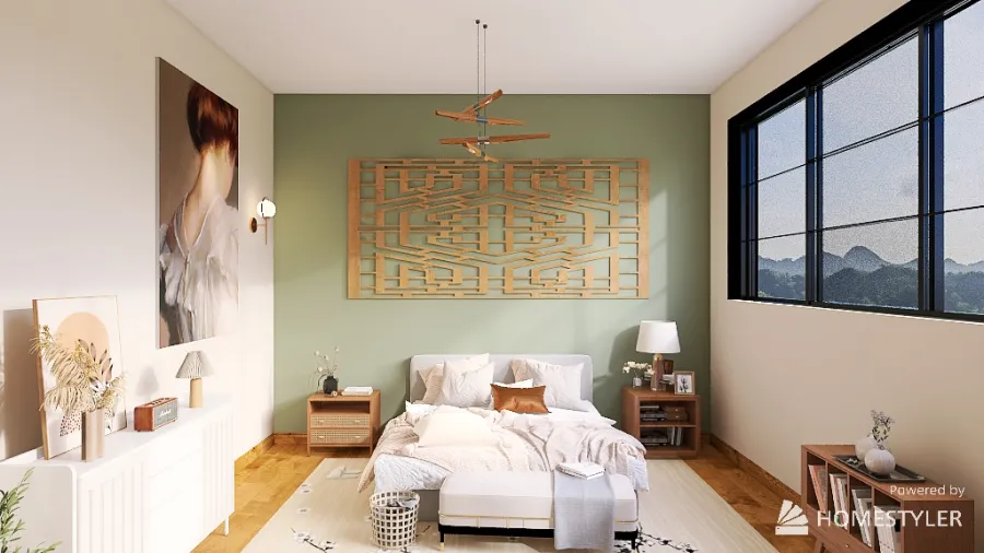 Costal Master Bedroom 3d design renderings