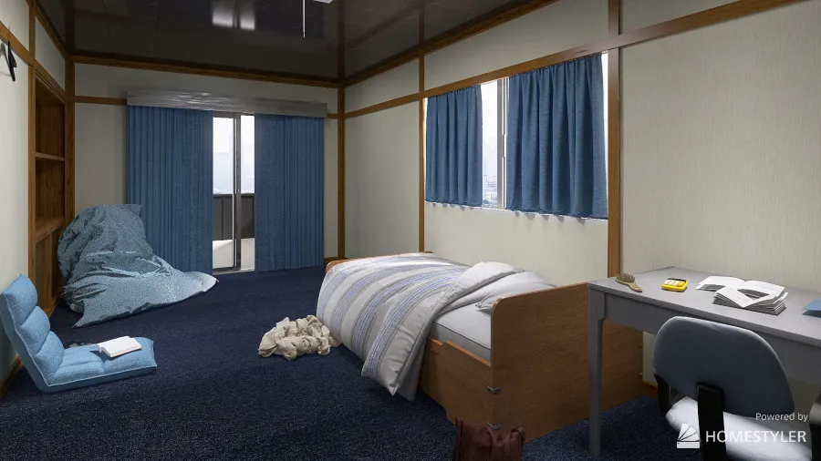 Misato Katsuragi's Apartment 3d design renderings