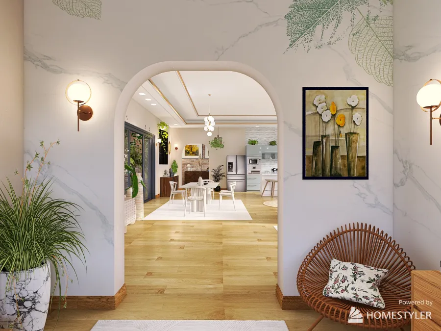 Costal Hallway 3d design renderings