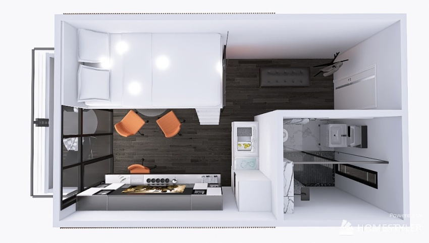 Boundless Bliss - Studio apartment 3d design picture 34.3