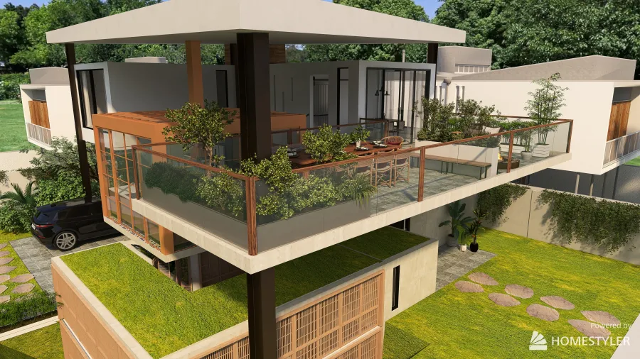 Casa Escher 3d design renderings